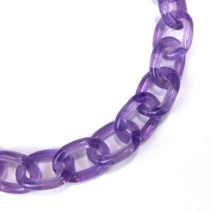 Purple Glass Chain Necklace