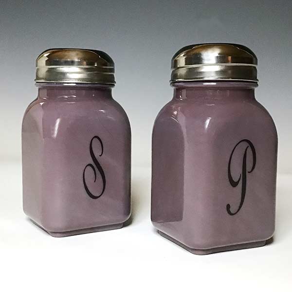 Shop WheatonArts  Salt and Pepper Set Monogram in Crown Tuscan - Shop  WheatonArts