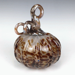 Tortoise Shell Pumpkin w/ Iridized Brown Stem