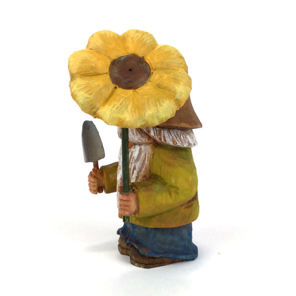 Hand Carved Seth Flower Gnome by Domenick Maggio