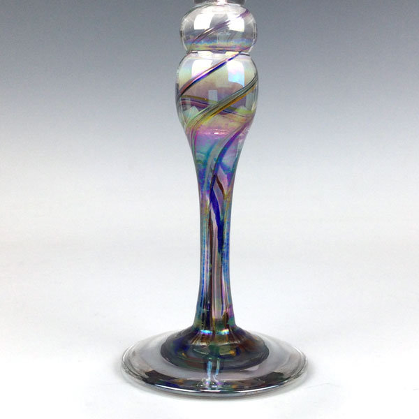 Wine Goblet in Rainbow by Rosetree Art Glass