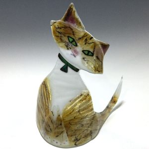 Jerzy-Brown Tabby Sculptural Cat by Kiln Art