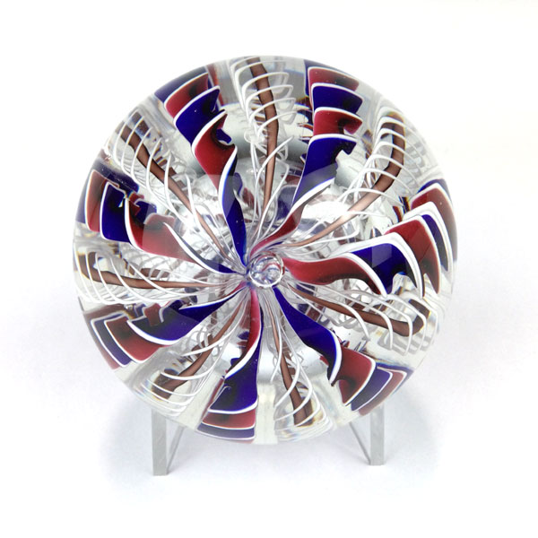 Red/White/Blue Crown Cane Pwt by Michael Egan