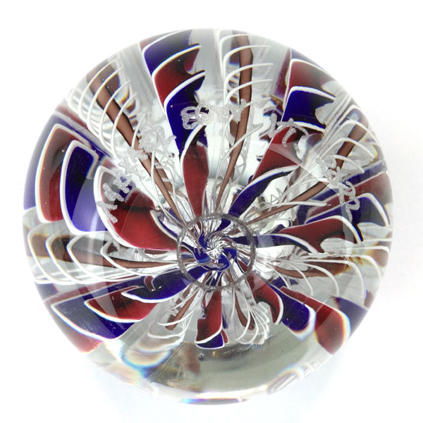 Red/White/Blue Crown Cane Pwt by Michael Egan