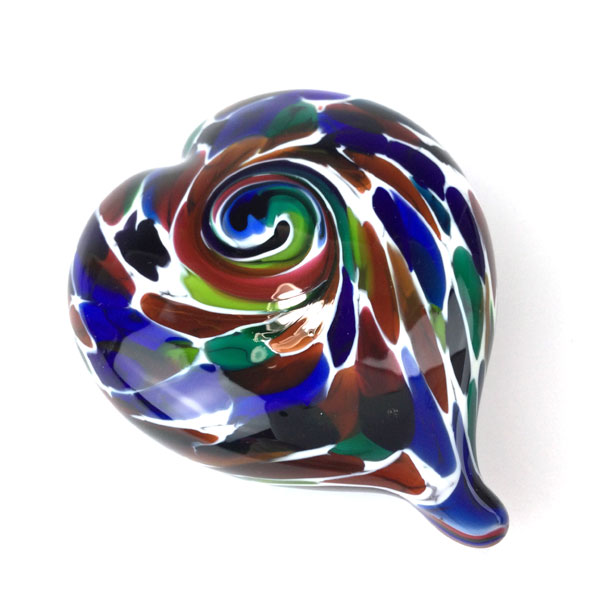 Primary Multicolor Heart Paperweight