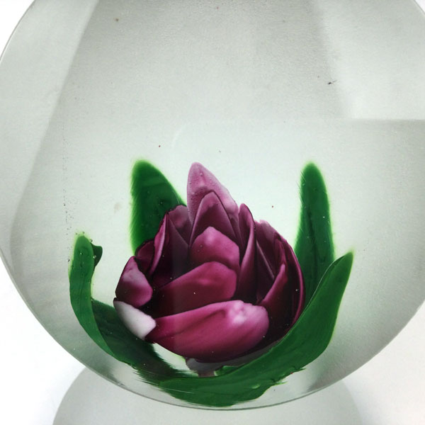 Faceted Ruby Millville Rose Pedestal Tony DePalma