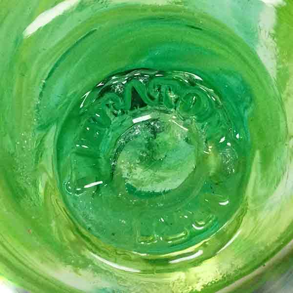 WheatonArts Glass Paperweight Lime Green Swirl