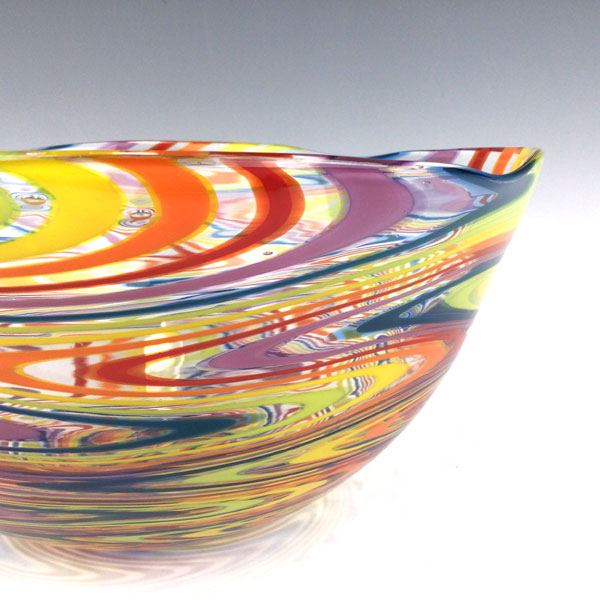 Wavy Rainbow Bowl by Dennis Gardner