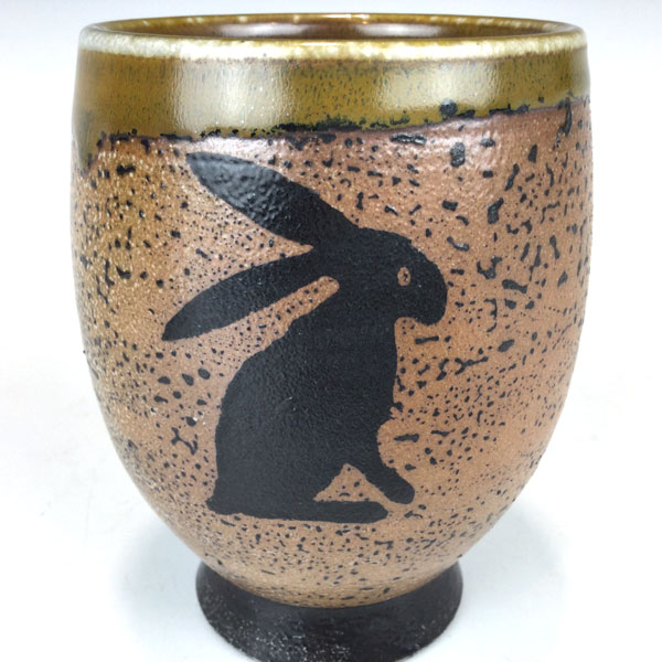 Sitting Rabbit Sand Porcelain Tum by Terry Plasket