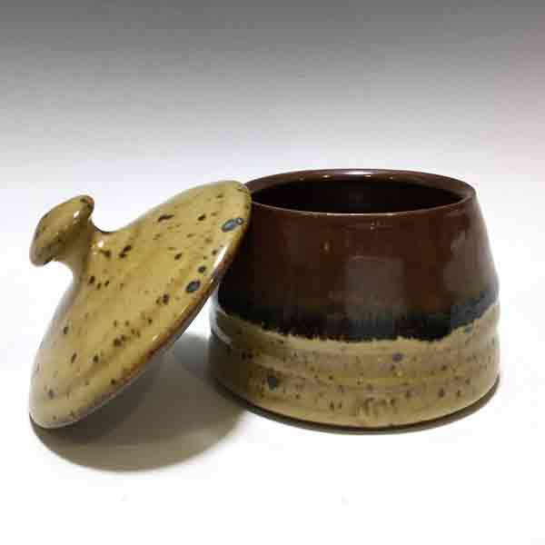 NJ Ruga Pottery Lidded Sugar Bowl by Terry Plasket