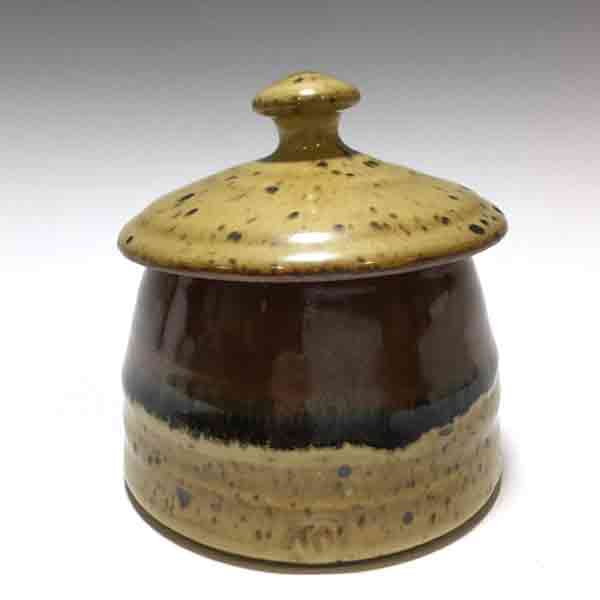 NJ Ruga Pottery Lidded Sugar Bowl by Terry Plasket