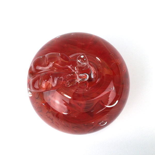 Swirl Apple Red Paperweight by WheatonArts