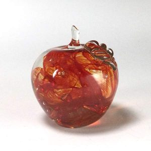 Swirl Apple Red Paperweight by WheatonArts