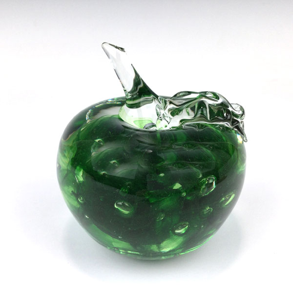 Swirl Apple Green Paperweight by WheatonArts