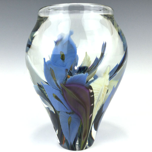 Periwinkle Blue & White Fire Flowers David Lotton