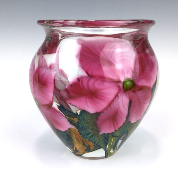 Pink Clematis Vase by David Lotton