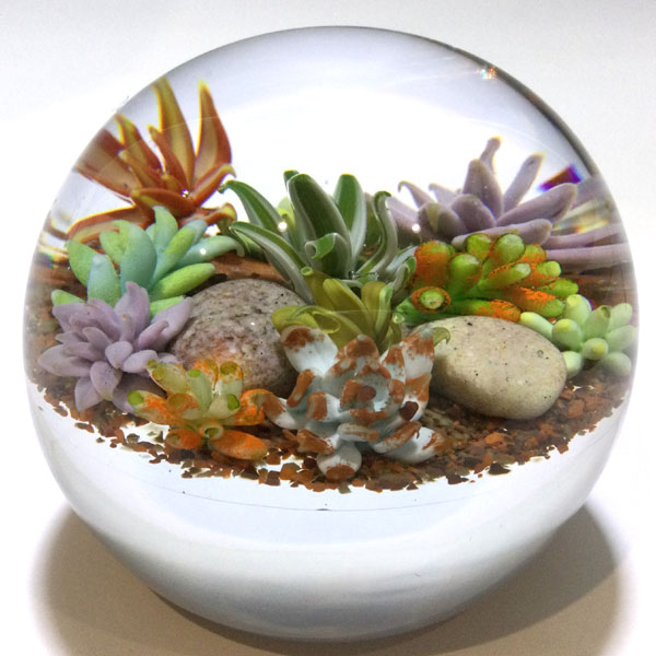 Succulent Garden Paperweight by Cathy Richardson