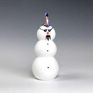 Vitrix Glass Snowman with Mohawk