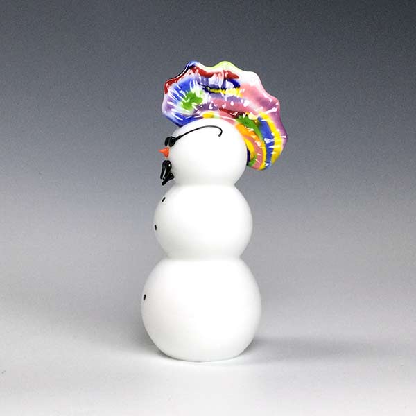 Vitrix Glass Snowman with Mohawk