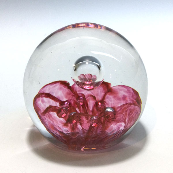 Crimp Paperweight in Cranberry by WheatonArts