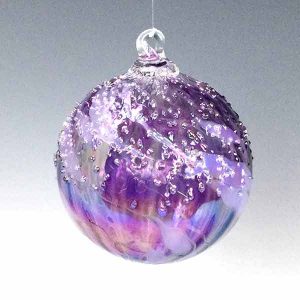 Glass Ornament Ice Cap Amethyst