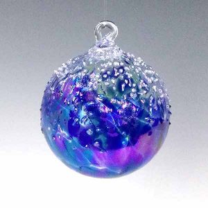 Glass Ornament Ice Cap Cobalt
