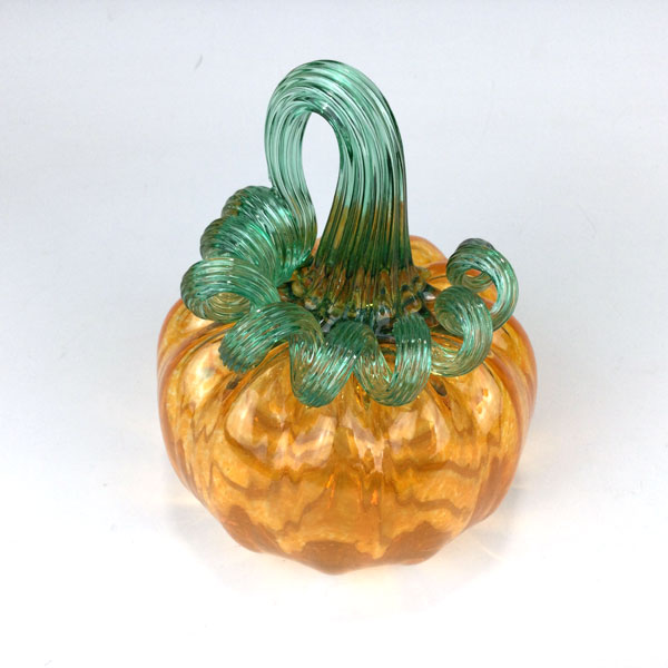 Transparent Orange Pumpkin w/Green Stem
