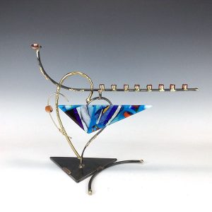 Two Tone Heart Menorah – Gary Rosenthal Collection