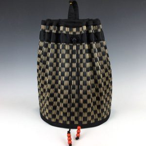 Collapsible Backpack in Black Checkered