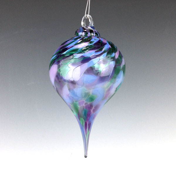 Pointed Ornament in Cool Mix by Rosetree Glass