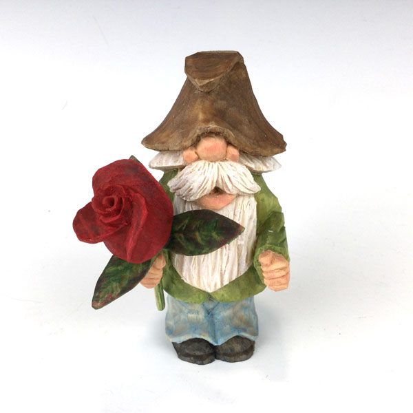 Seth the Gnome with Red Rose by Domenick Maggio