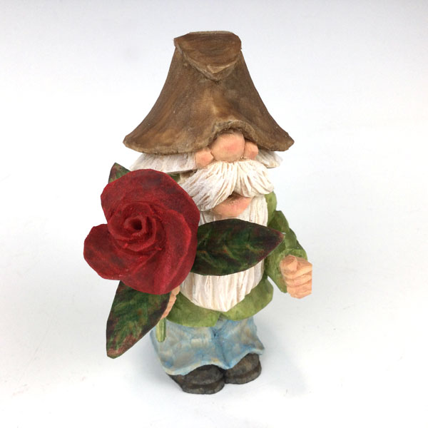 Seth the Gnome with Red Rose by Domenick Maggio