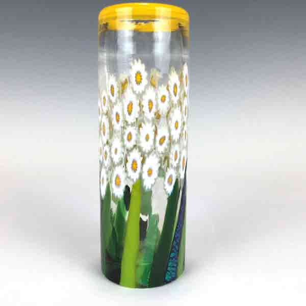 Clear Daisy Cylinder Vase by MAD Art Studios