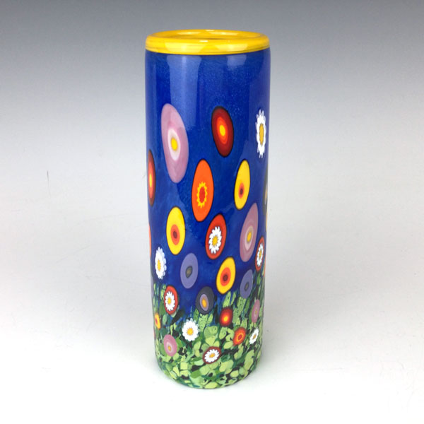 Small Blue Sky Wildflower Cylinder Vase