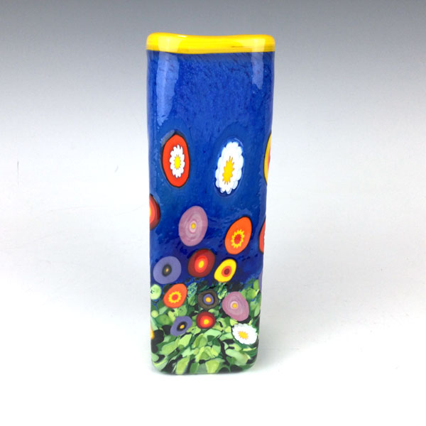 Small Blue Sky Wild Square Vase by MAD Art Studios