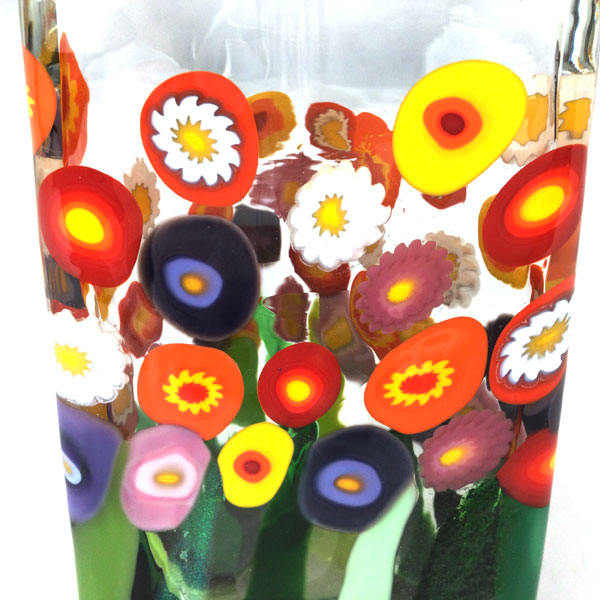 Clear Wildflower Triangle Vase by MAD Art Studios