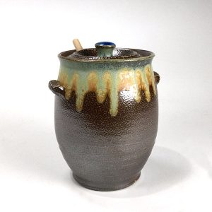 Amy Reilly Textured Salt Glaze Honey Pot