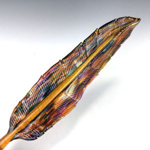Large Feather Sunset by Scott Staats Glass