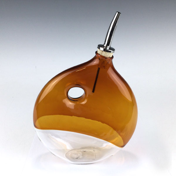 Amber Olive Oil Despenser by Boise Art Glass