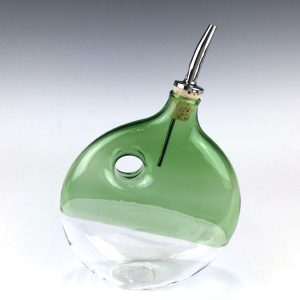 Green Olive Oil Despenser by Boise Art Glass