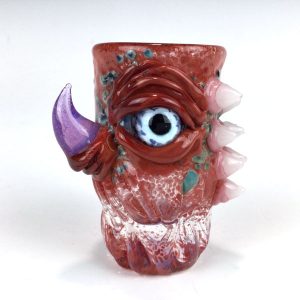 Red Monster with Spikes & Horn Shot Glass by Mazet