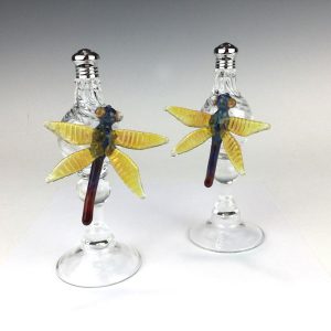 Dragonfly Pedestal Salt and Pepper Shakers