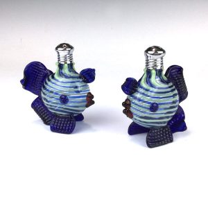 Mint and Blue Salt & Pepper Shakers