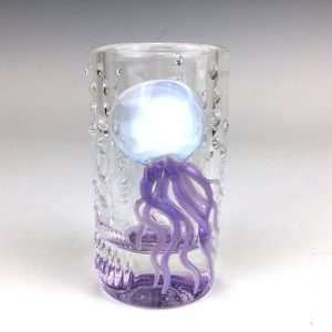 White/Purple Jellyfish Shot Glass