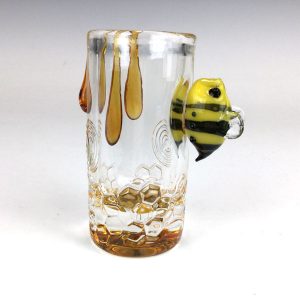 Honey Bee with Honey Drips Shot Glass