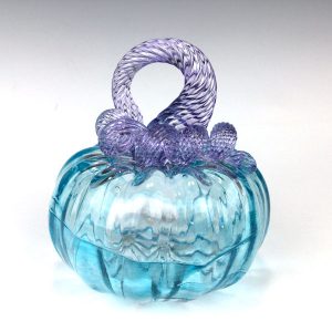 Siren’s Song Aqua Pumpkin with Green Stem