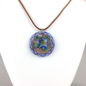 Blue Flower Pendant by Dennis Gerasimov