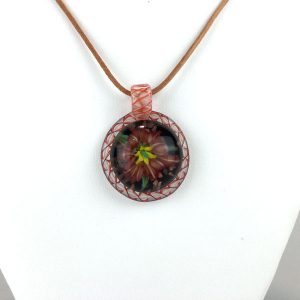 Rust Flower Pendant by Dennis Gerasimov