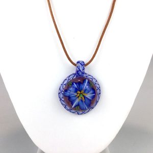 Blue Flower Pendant by Dennis Gerasimov