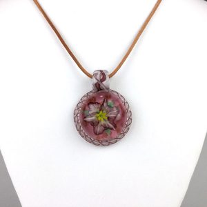 Purple Flower Pendant by Dennis Gerasimov